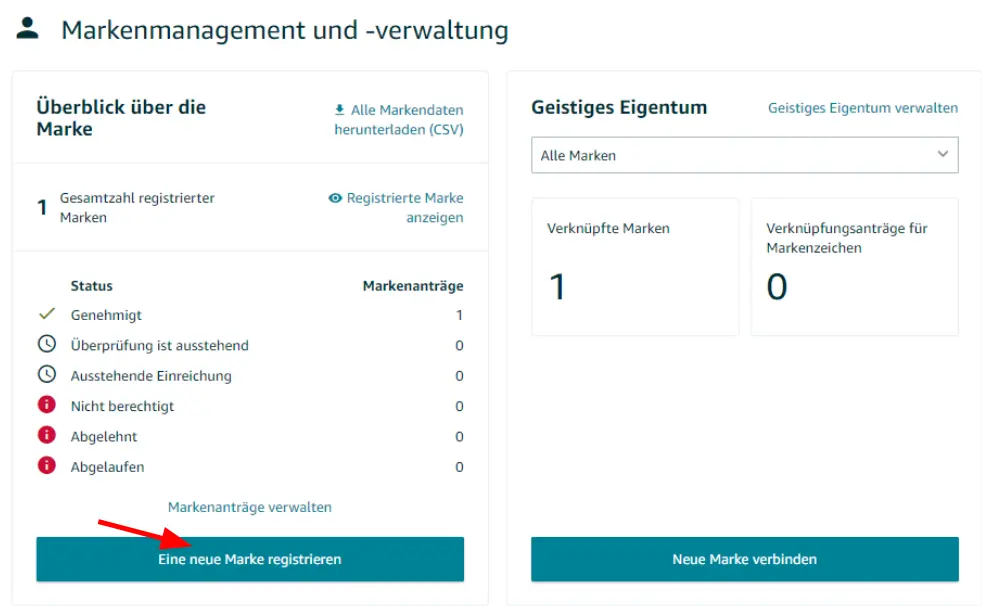 Amazon Marke registrieren