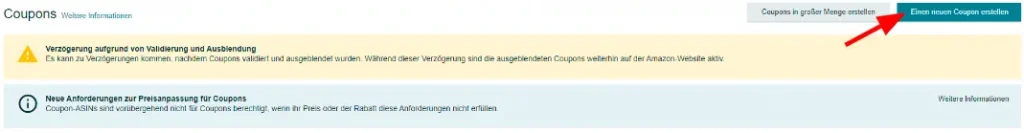 Amazon Neuer Coupon erstellen