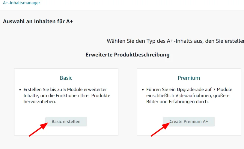 Amazon A+ Content anlegen