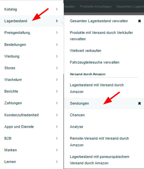 Create FBA delivery plan