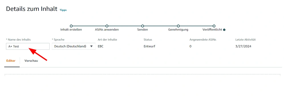 Brand Story benennen