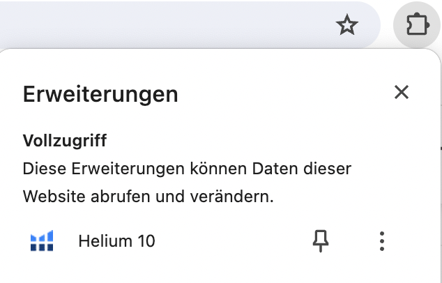 Chrome Extension Helium 10